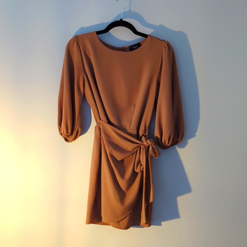 Brown Wrap Dress